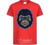Kids T-shirt Blue gorilla red фото