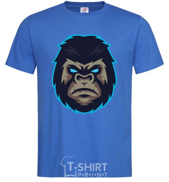 Мужская футболка Голубая горилла Ярко-синий фото
