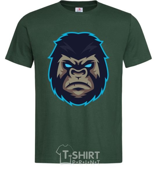 Мужская футболка Голубая горилла Темно-зеленый фото