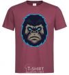 Мужская футболка Голубая горилла Бордовый фото