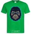 Мужская футболка Голубая горилла Зеленый фото