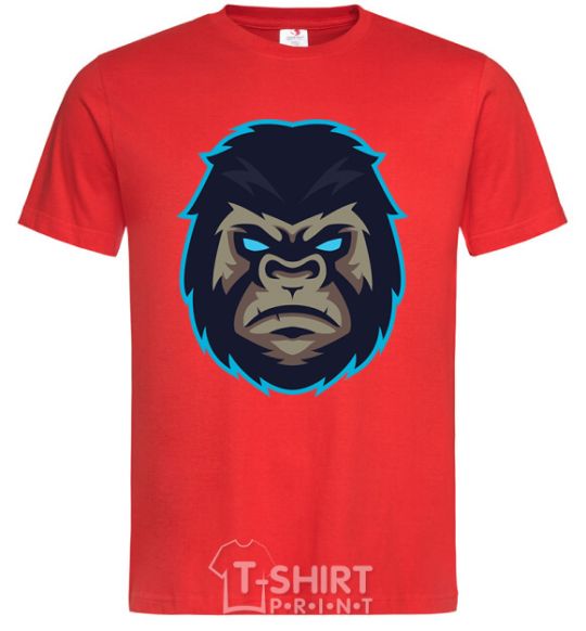 Мужская футболка Голубая горилла Красный фото