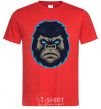 Мужская футболка Голубая горилла Красный фото