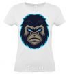 Women's T-shirt Blue gorilla White фото