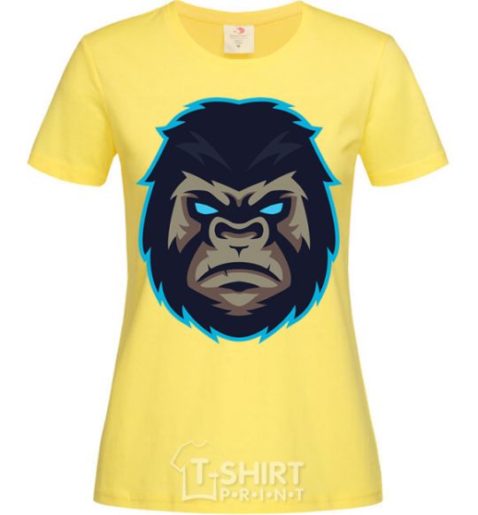 Women's T-shirt Blue gorilla cornsilk фото