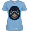 Women's T-shirt Blue gorilla sky-blue фото