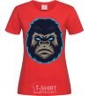 Women's T-shirt Blue gorilla red фото