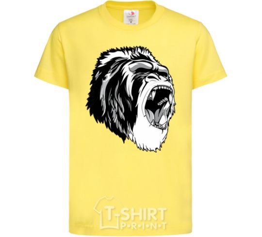 Kids T-shirt The gray gorilla cornsilk фото