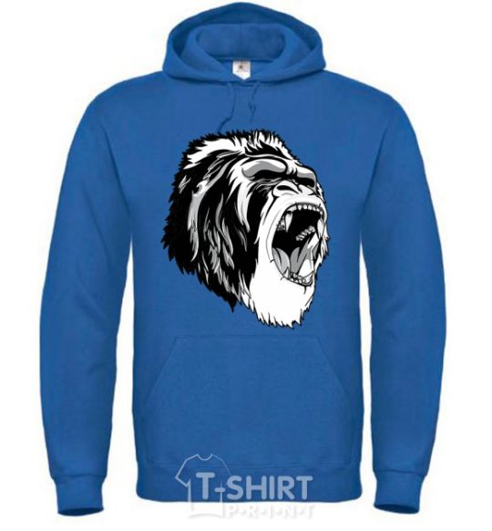 Men`s hoodie The gray gorilla royal фото