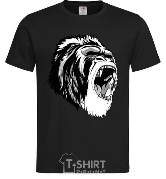 Мужская футболка Серая горилла Черный фото