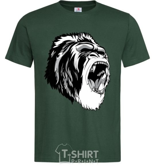 Мужская футболка Серая горилла Темно-зеленый фото