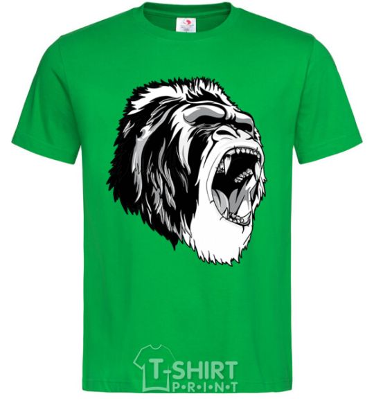 Мужская футболка Серая горилла Зеленый фото