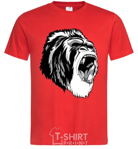 Men's T-Shirt The gray gorilla red фото