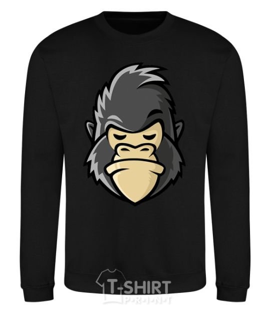Sweatshirt A disgruntled gorilla black фото