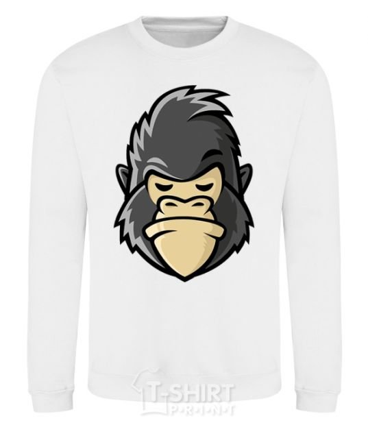 Sweatshirt A disgruntled gorilla White фото
