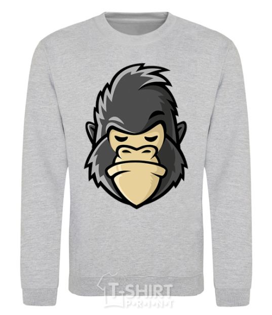 Sweatshirt A disgruntled gorilla sport-grey фото