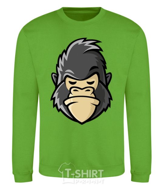 Sweatshirt A disgruntled gorilla orchid-green фото