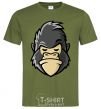 Мужская футболка Недовольная горилла Оливковый фото