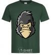 Мужская футболка Недовольная горилла Темно-зеленый фото