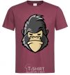 Men's T-Shirt A disgruntled gorilla burgundy фото