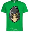 Мужская футболка Недовольная горилла Зеленый фото