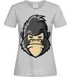 Женская футболка Недовольная горилла Серый фото