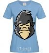 Женская футболка Недовольная горилла Голубой фото