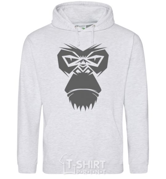 Men`s hoodie Gorilla face sport-grey фото