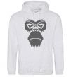 Men`s hoodie Gorilla face sport-grey фото