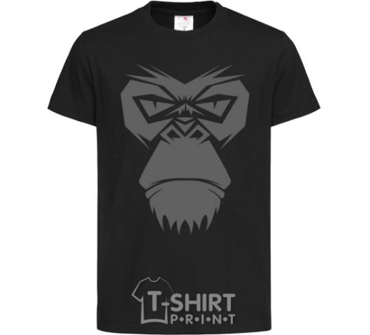 Kids T-shirt Gorilla face black фото