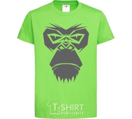 Kids T-shirt Gorilla face orchid-green фото