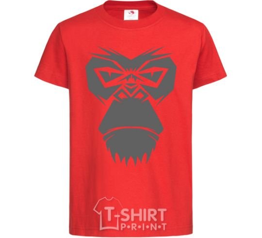 Kids T-shirt Gorilla face red фото