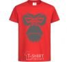Kids T-shirt Gorilla face red фото