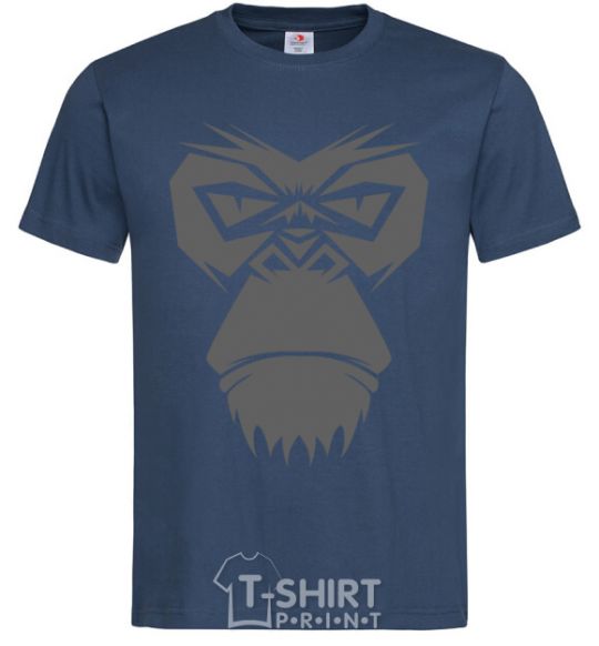 Men's T-Shirt Gorilla face navy-blue фото