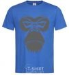 Men's T-Shirt Gorilla face royal-blue фото