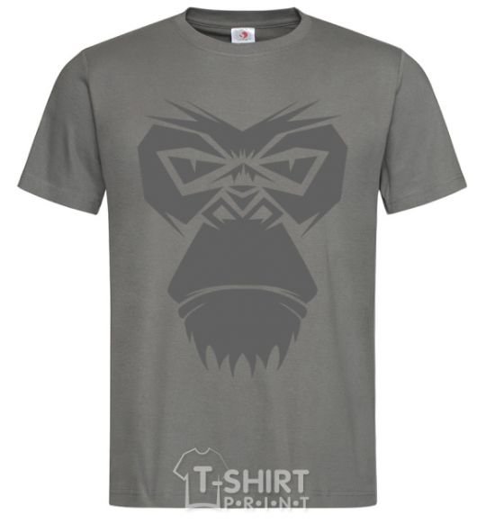 Men's T-Shirt Gorilla face dark-grey фото