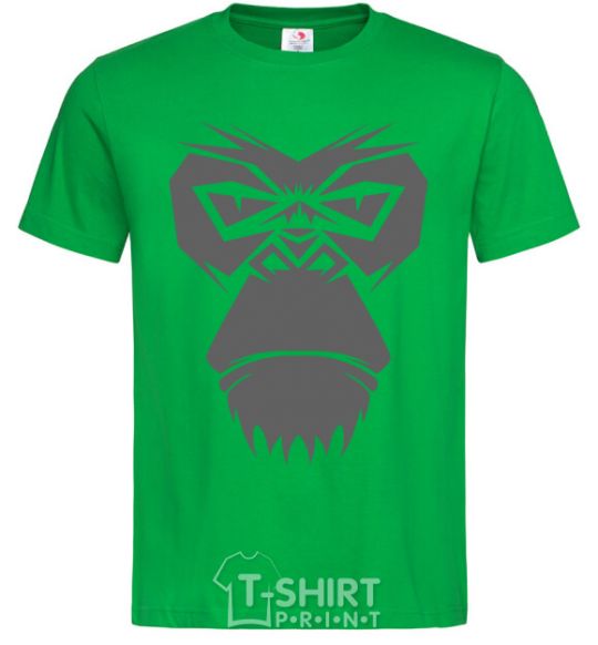 Men's T-Shirt Gorilla face kelly-green фото