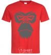 Мужская футболка Gorilla face Красный фото