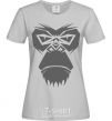 Women's T-shirt Gorilla face grey фото