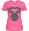 Женская футболка Gorilla face Ярко-розовый фото