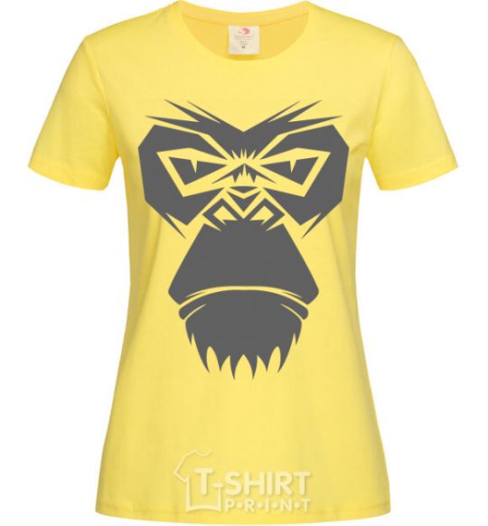 Women's T-shirt Gorilla face cornsilk фото