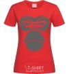 Women's T-shirt Gorilla face red фото