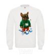 Sweatshirt Бульдог на лыжах White фото