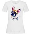 Women's T-shirt A drawing of a bulldog White фото