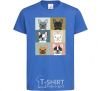 Kids T-shirt Bulldog popart royal-blue фото