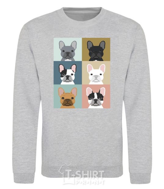 Sweatshirt Bulldog popart sport-grey фото