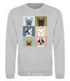 Sweatshirt Bulldog popart sport-grey фото