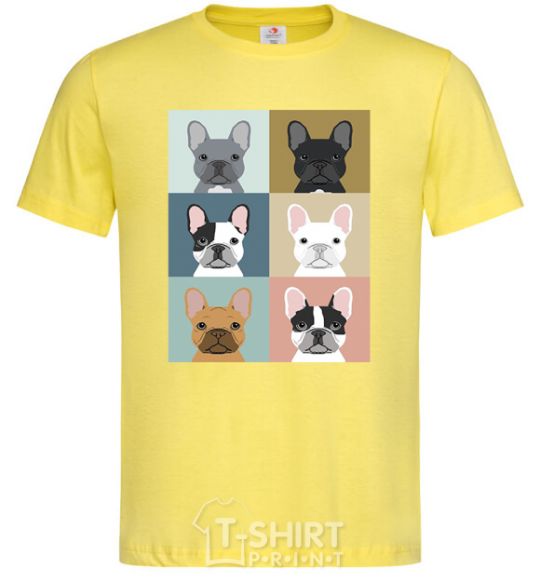 Men's T-Shirt Bulldog popart cornsilk фото