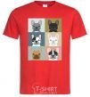 Men's T-Shirt Bulldog popart red фото