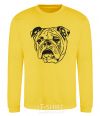 Sweatshirt Sad bulldog yellow фото